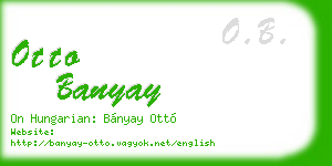 otto banyay business card